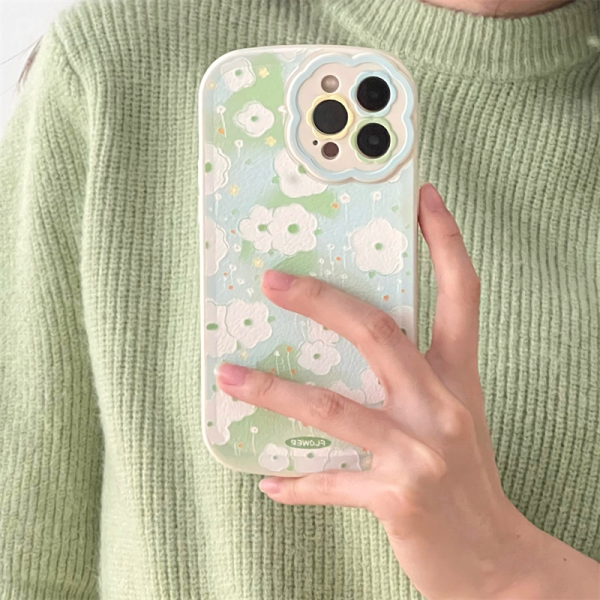 Green Flowers iPhone Case
