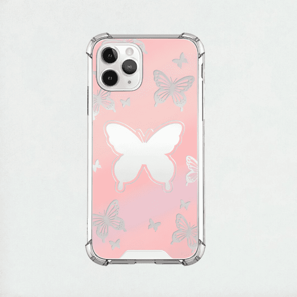 Pink Butterfly Mirror iPhone 11 Pro Max Case