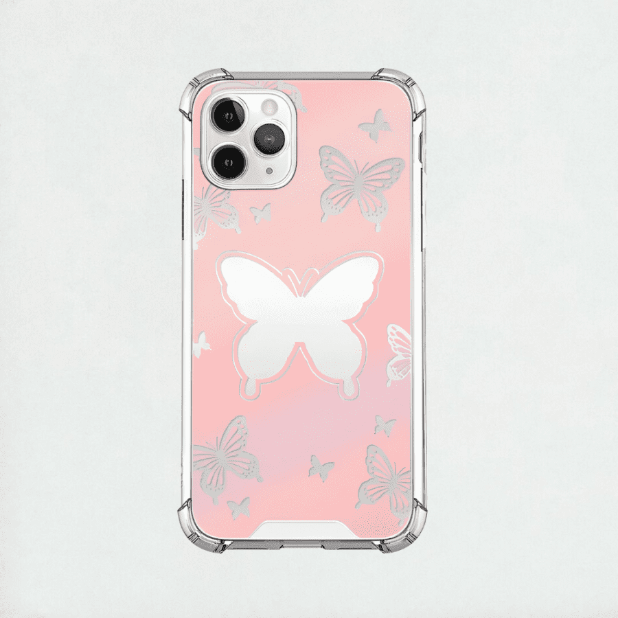 Pink Butterfly Mirror iPhone 11 Pro Max Case