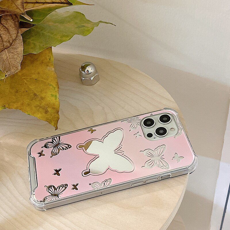Pink Butterfly Mirror iPhone 11 Pro Max Case