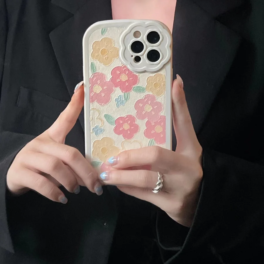 watercolor flowers iPhone Case