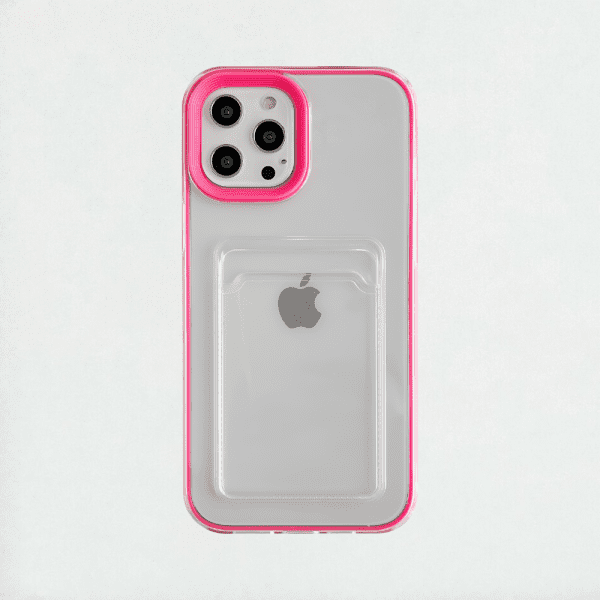 Clear Protective iPhone Case With Card Holder