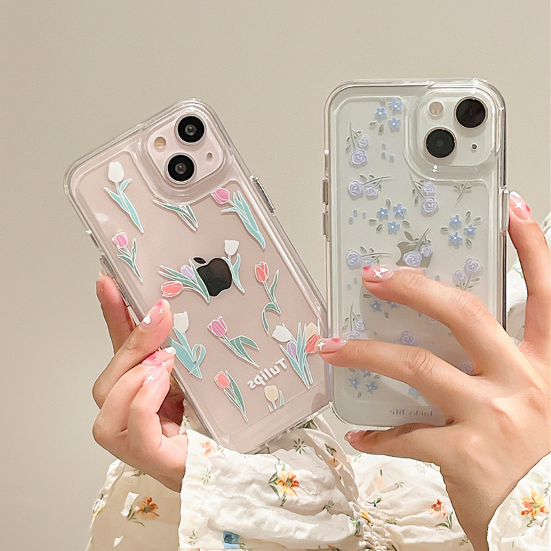 Clear Floral iPhone 13 Cases