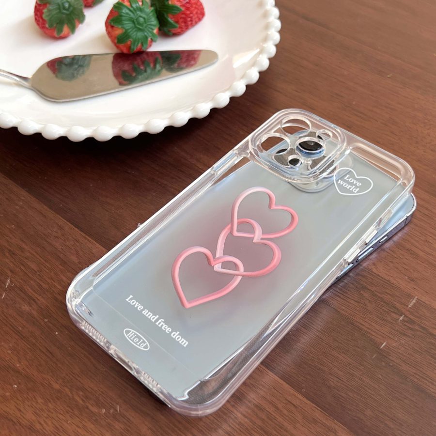 Three Clear Hearts iPhone Case