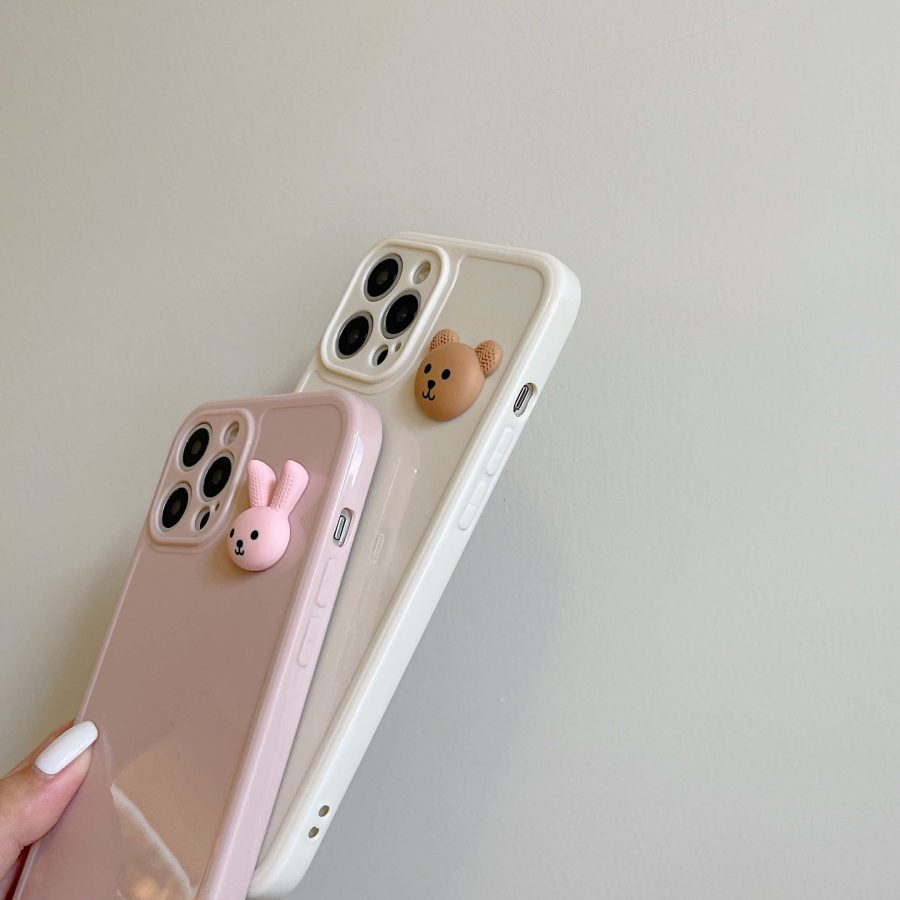 3D Rabbit & Bear iPhone Cases