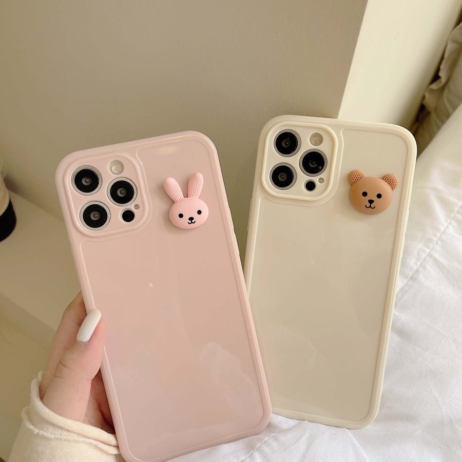 3D Rabbit & Bear iPhone Cases