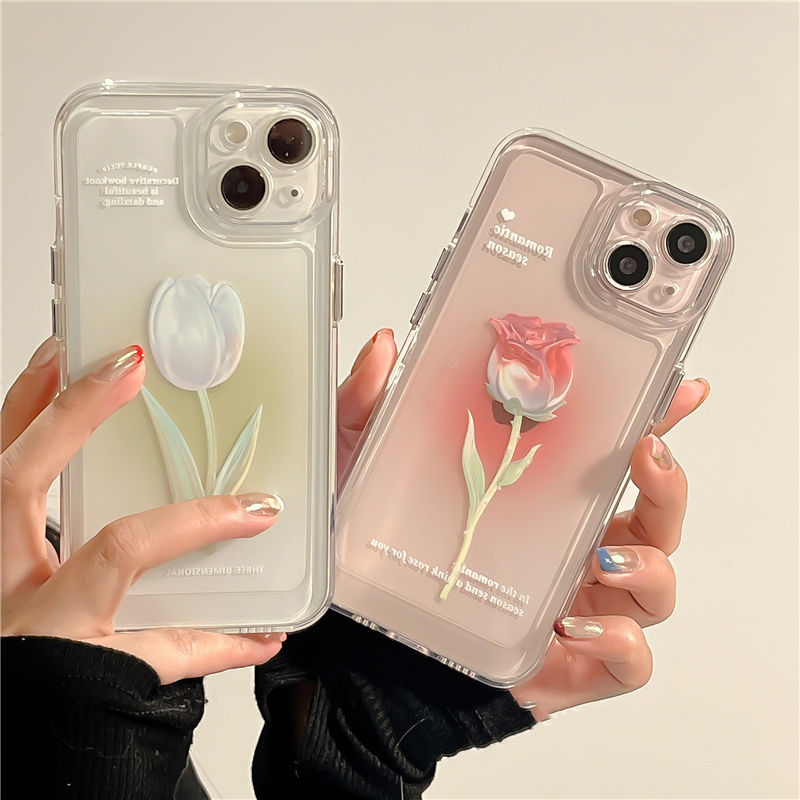 Clear Roses iPhone 14 Cases