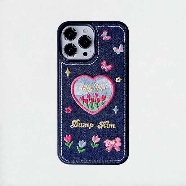 Embroidered Phone Cases iPhone 15 Pro Max