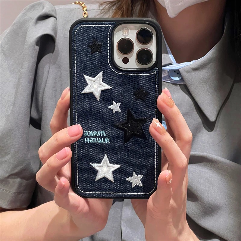 Embroidery Stars iPhone 14 Pro Max Case