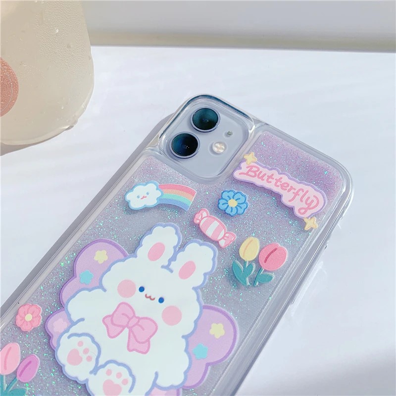 Kawaii Glitter iPhone XR Case
