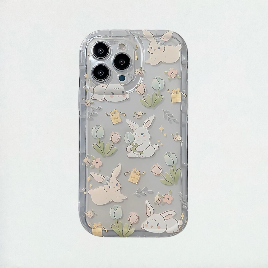 Floral Bunny Phone Case iPhone 13 Pro Max