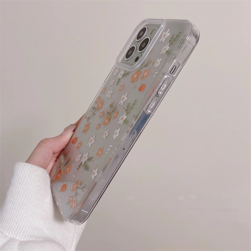 Orange & White Floral iPhone 11 Case