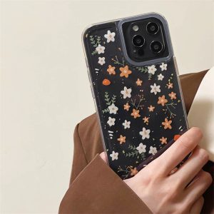 Orange White Floral Case ZiCASE