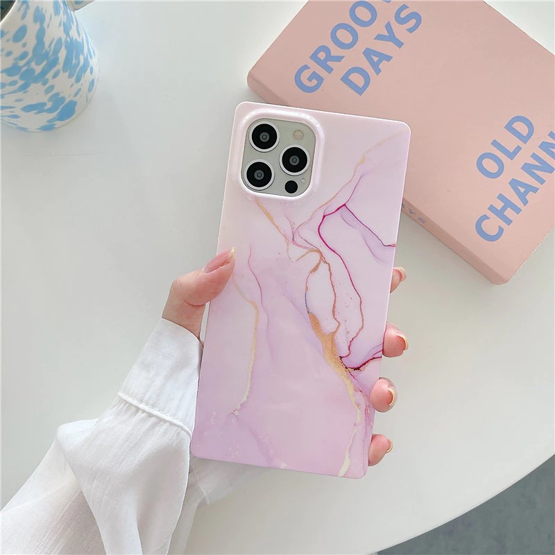 Pink Marble Square iPhone 13 Pro Max Case