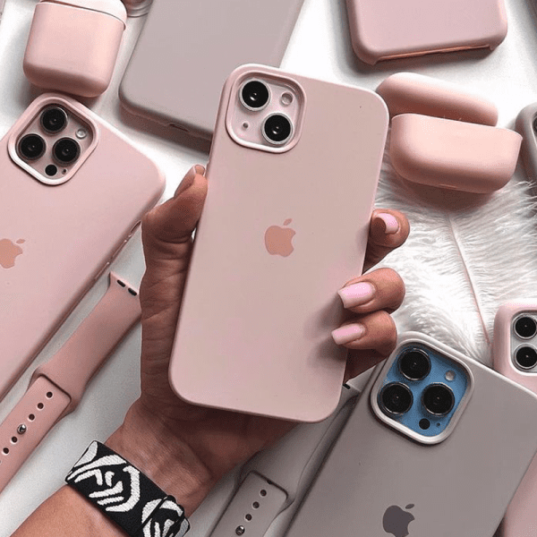 Pink Silicone iPhone 14 Case