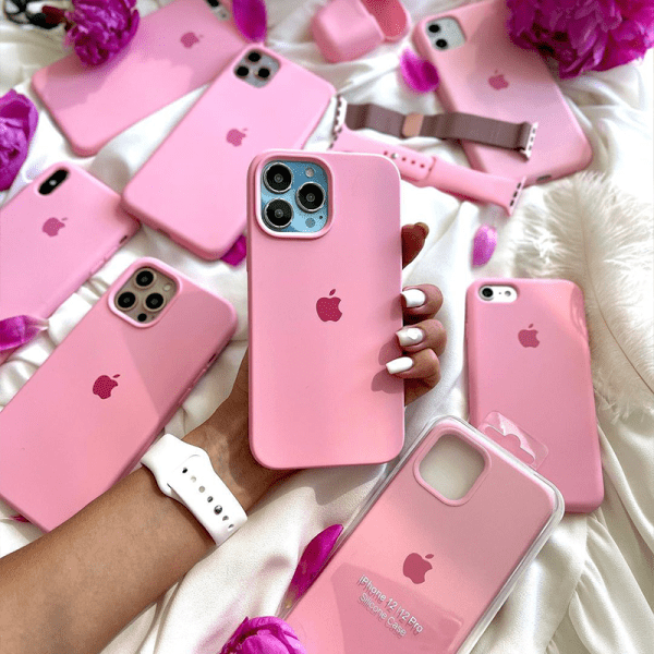 Silicone Pink iPhone 13 Pro Max Case