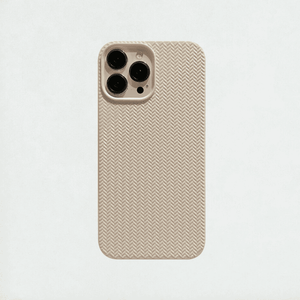 Woven Rattan iPhone Case - Beige