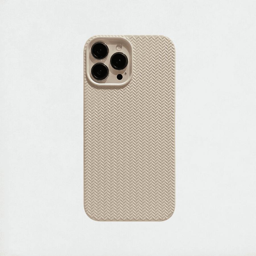 Woven Rattan iPhone Case - Beige