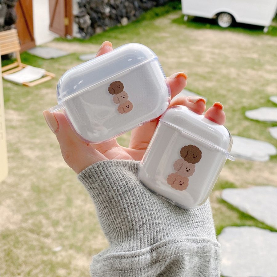 Brown Poodle AirPods Cases