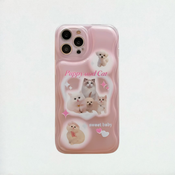 Puppy and Cat iPhone Case