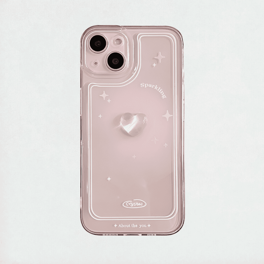 3D Little Heart Phone Case iPhone 15