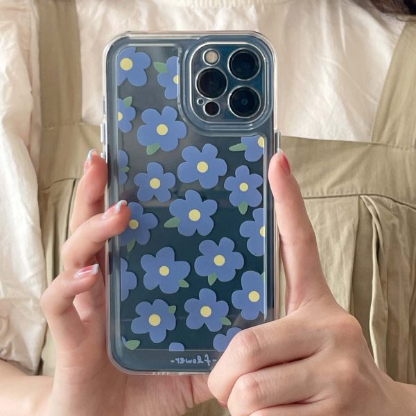 Blue Flowers iPhone 13 Pro Max Case