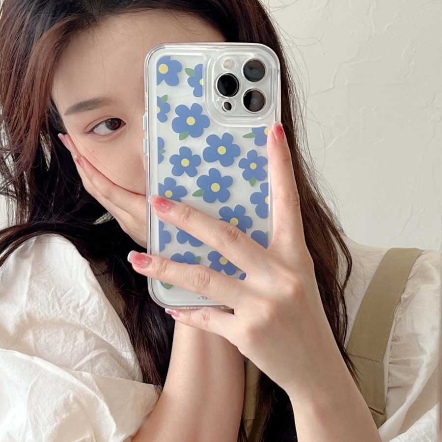 Blue Flowers iPhone 12 Pro Max Case