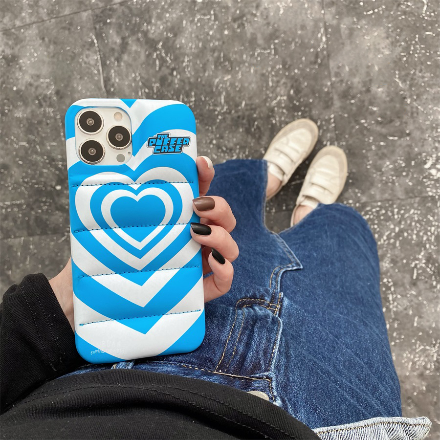 70s Blue Heart Puffer iPhone 11 Pro Max Case