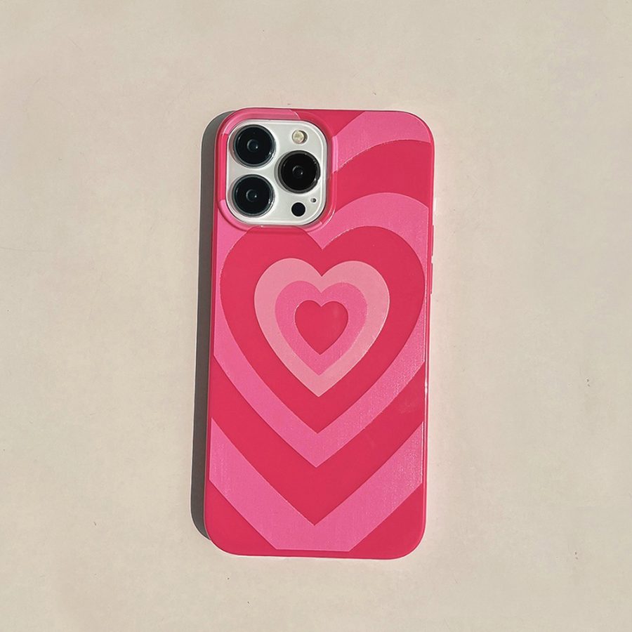 70s Pink Heart iPhone 13 Pro Max Case
