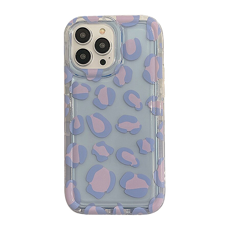 Purple Leopard Shockproof iPhone 14 Pro Max Case