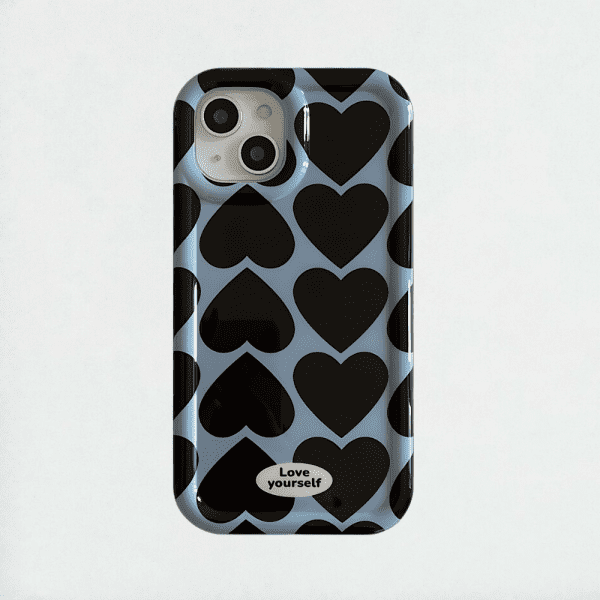 Black Heart iPhone 15 Case