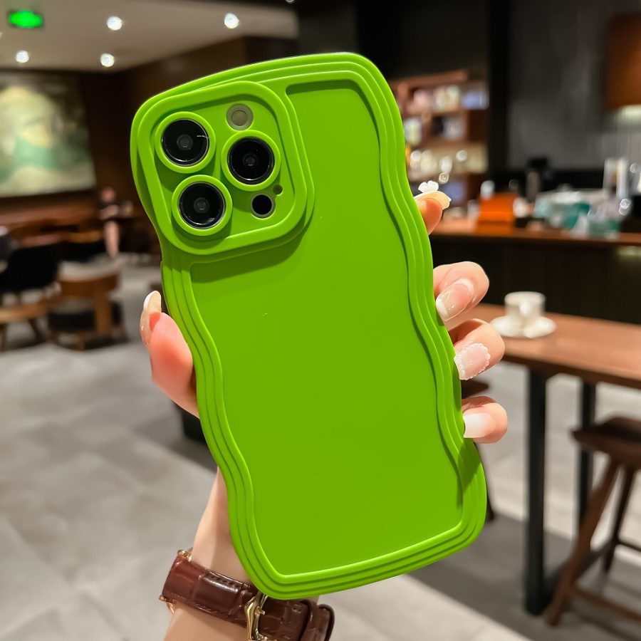 Green Wavy iPhone 14 Pro Max Case