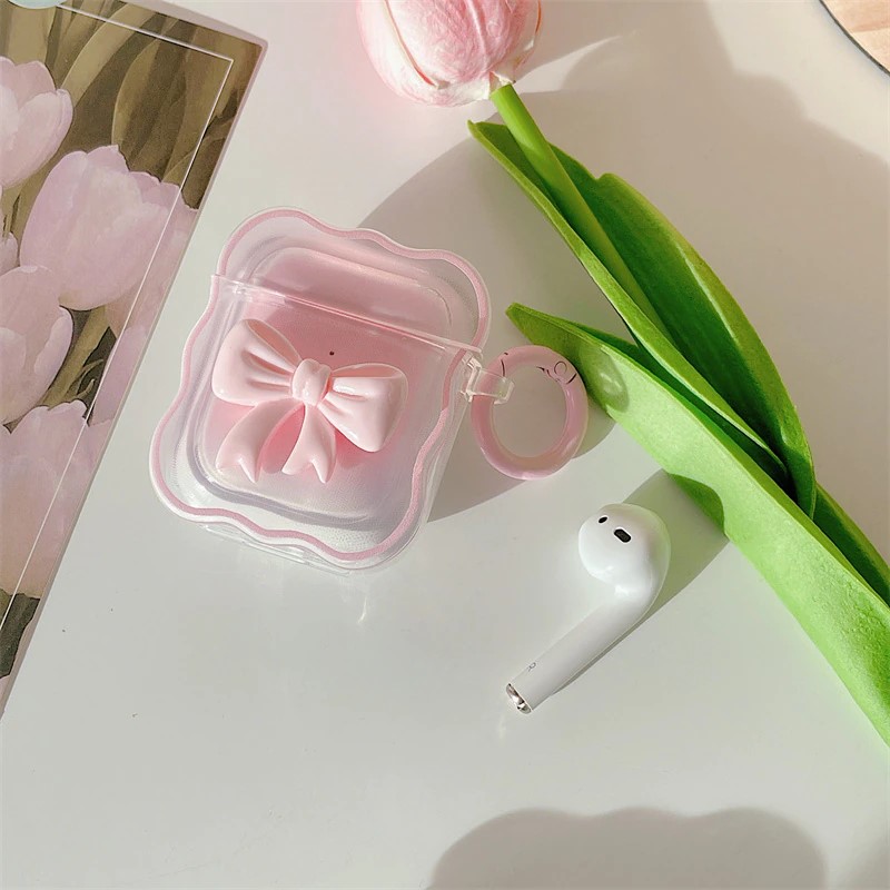 Bow Tie Pink AirPods Case