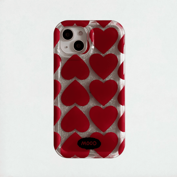 Red Heart Phone Case iPhone 15