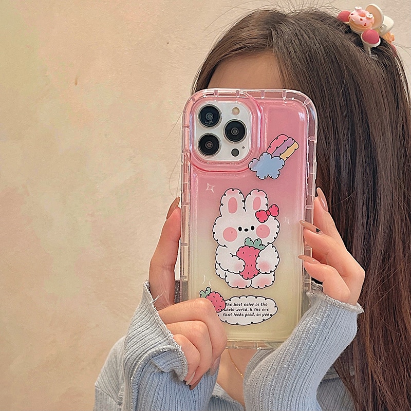 Strawberry Bunny iPhone Case