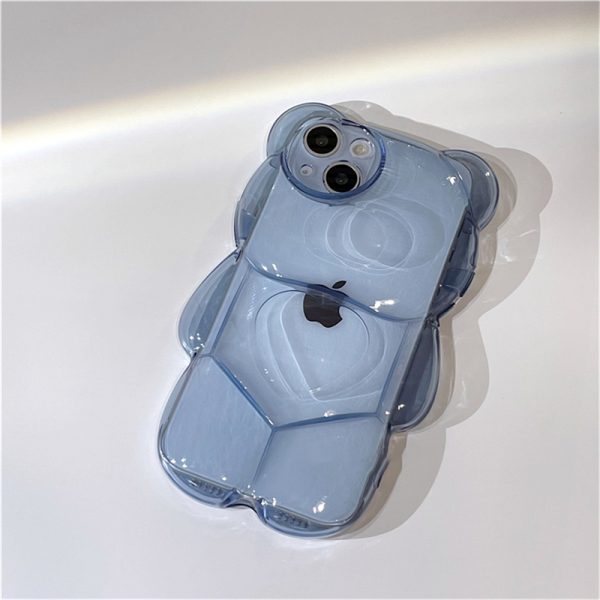 3D Teddy Bear Blue iPhone Case