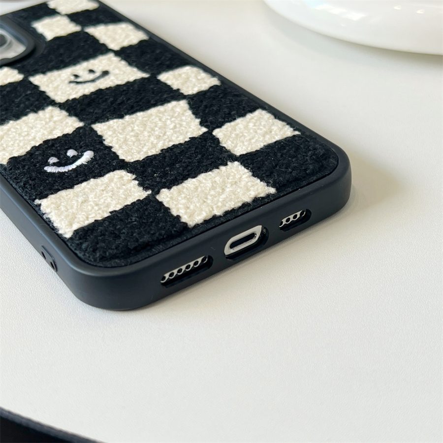 Checkered Embroidery iPhone 11 Pro Max Case