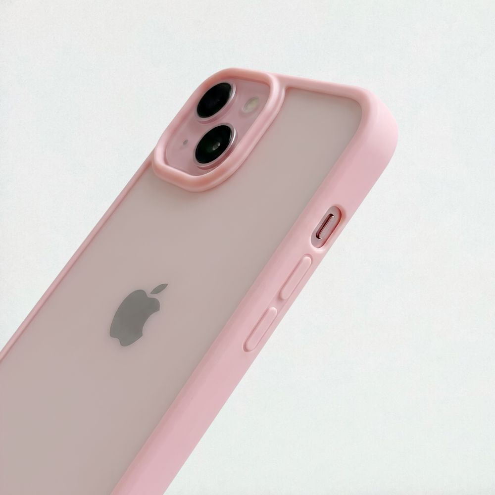 A side view of the Clear Candy iPhone Case in Pink