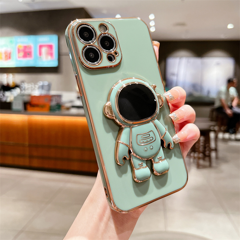 Plated Green Astronaut iPhone Case