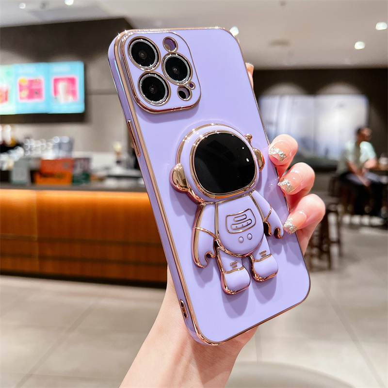Plated Purple Astronaut iPhone Case