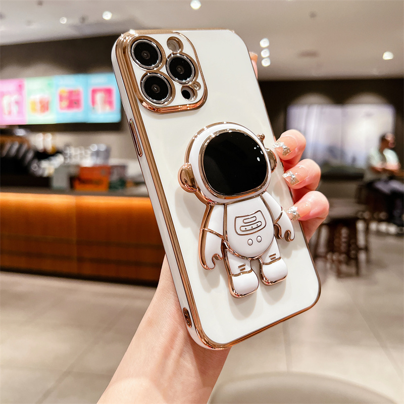Plated White Astronaut iPhone Case