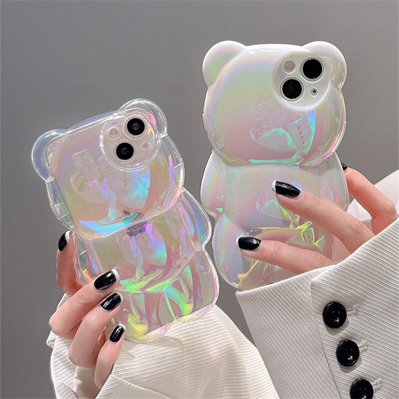 3D Holographic Bear iPhone Case
