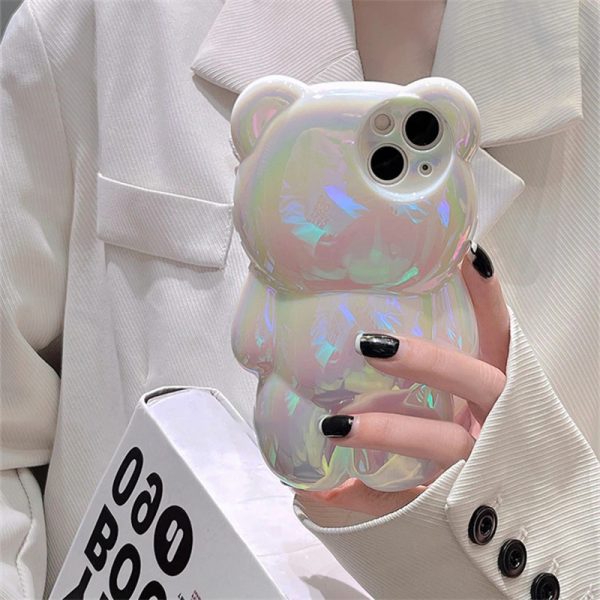 3D Holographic Bear iPhone 13 Case