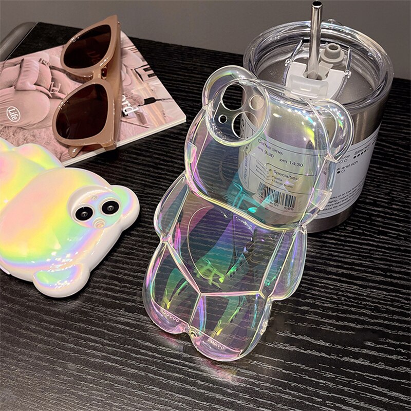 3D Holographic Bear iPhone XR Case