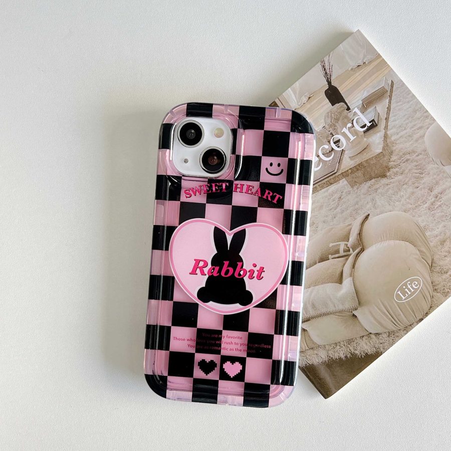 Checkered Rabbit iPhone 14 Case