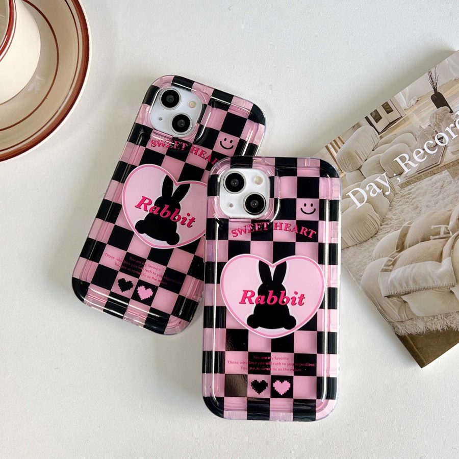 Checkered Rabbit iPhone Case