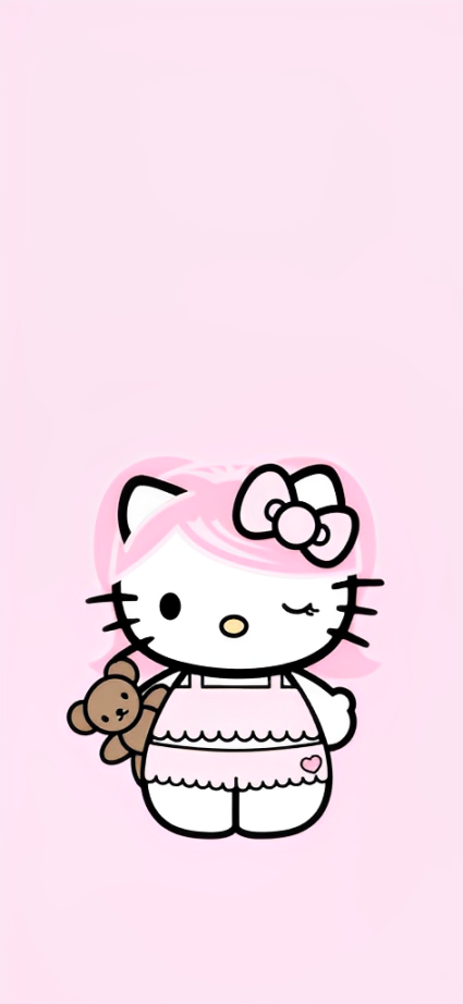iPhone Wallpaper - Hello Kitty Is A Cute Girl