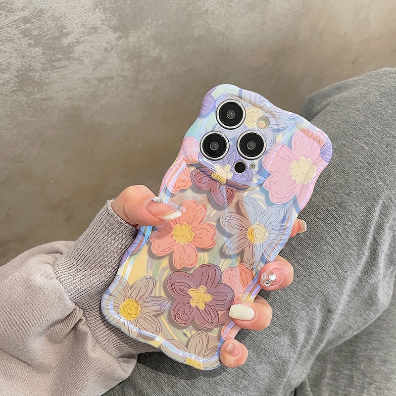 Floral Wavy iPhone 14 Pro Max Case