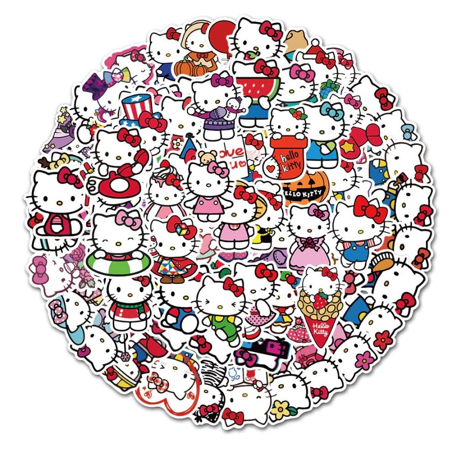 Hello Kitty Stickers for laptop, water bottle
