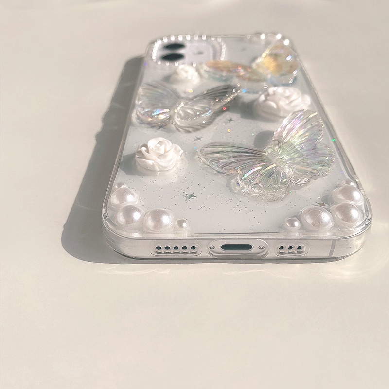 Clear Butterfly iPhone 14 Case